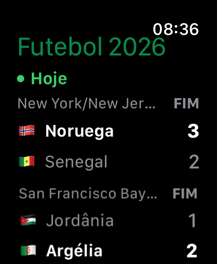 Just Football no Apple Watch